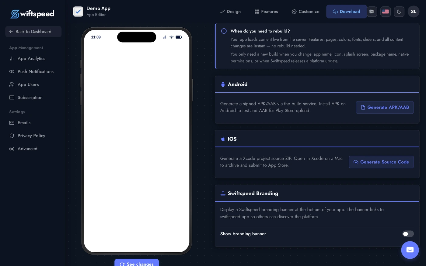 Source code download card