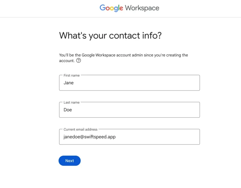 Signing Up for G Suite - Google Workspace