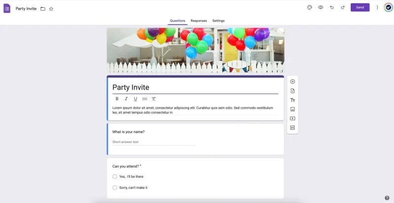 Form app builder, Google
