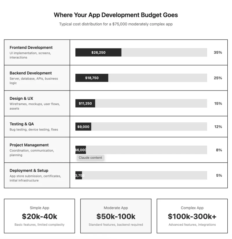 App development budget