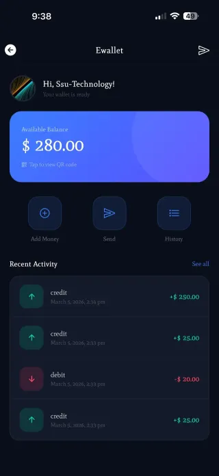 Wallet app built with Swiftspeed